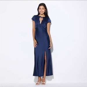 Women's Cap Sleeve Tie-Front Maxi Dress - Wild Fable